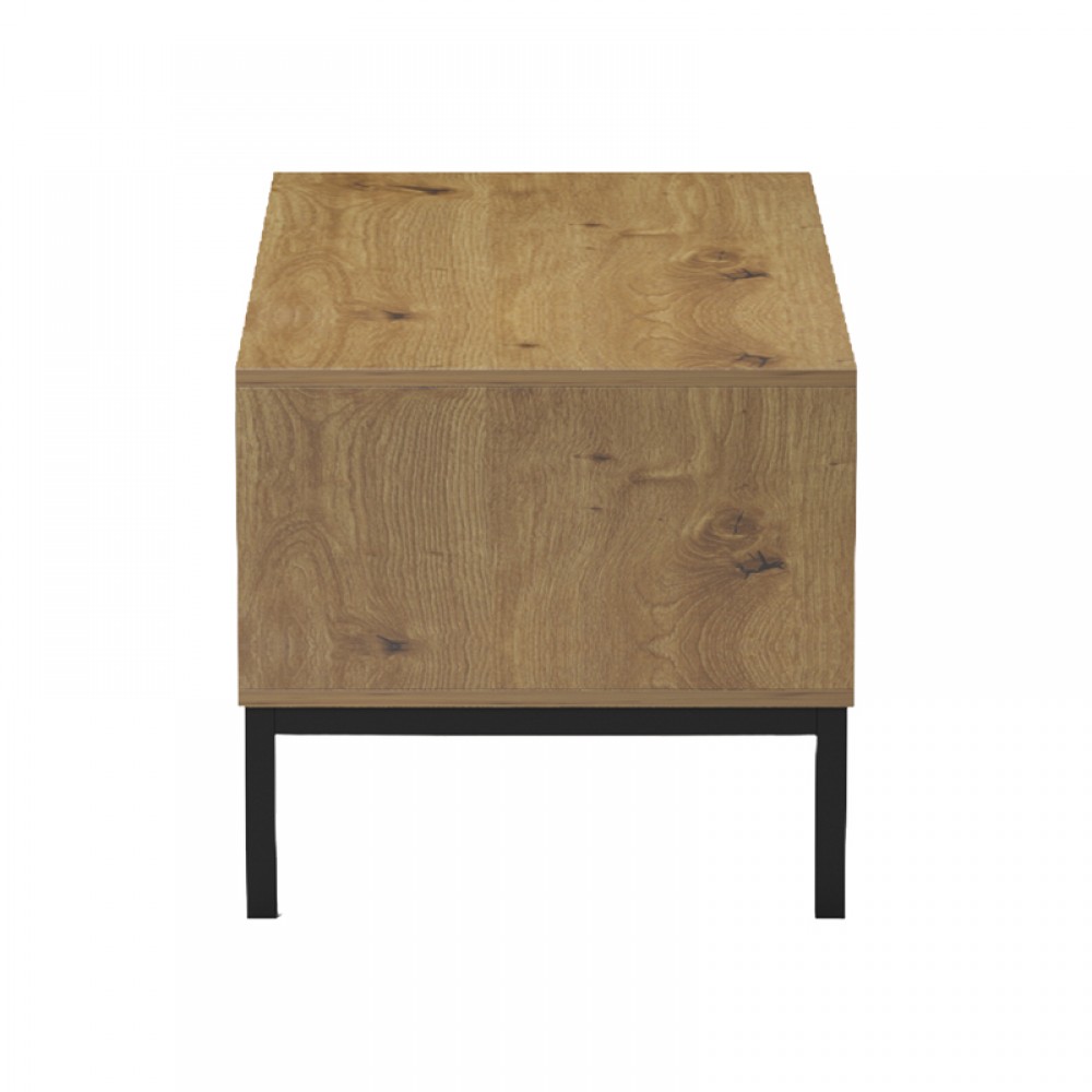 Τραπέζι Σαλονιού Delanka Pakoworld Oak-Μαύρο 92X50X46Εκ