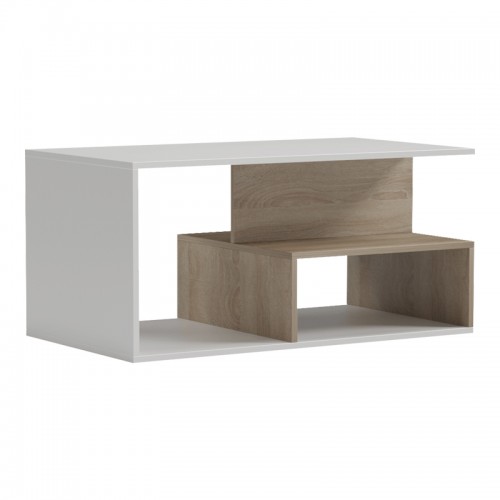 Τραπέζι Σαλονιού Kelena Pakoworld Sonoma-Λευκό 90X51X43Εκ