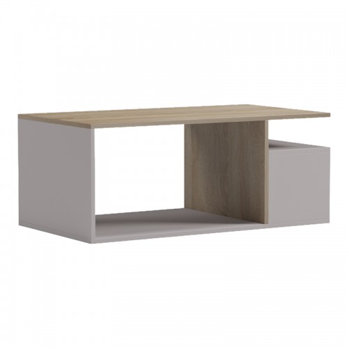 Τραπέζι Σαλονιού Wendo Pakoworld Taupe-Sonoma 91X37X50Εκ