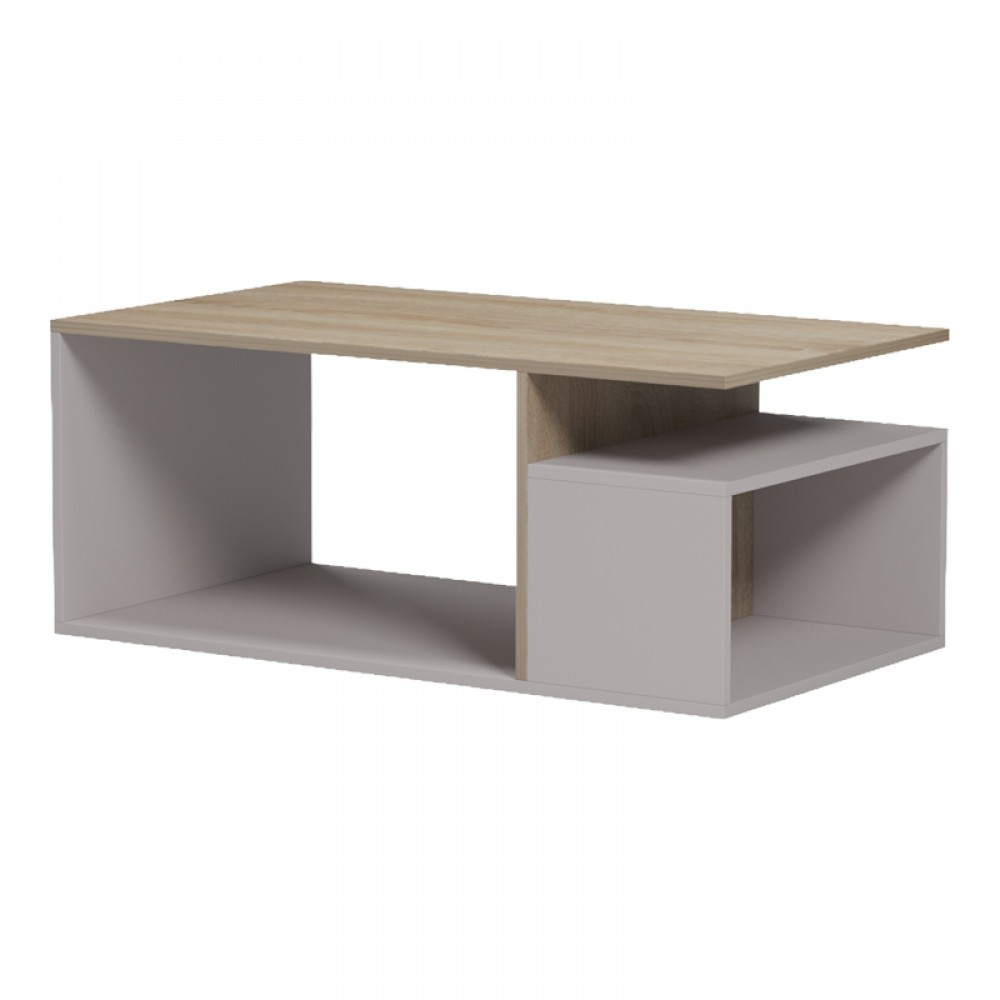 Τραπέζι Σαλονιού Wendo Pakoworld Taupe-Sonoma 91X37X50Εκ
