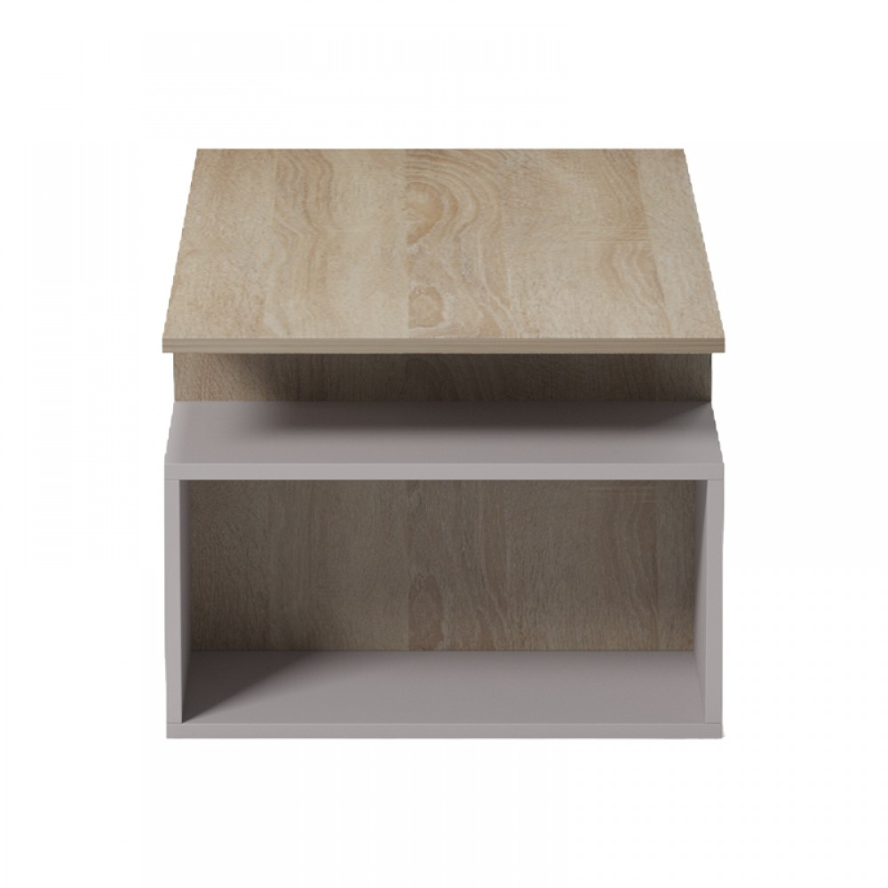 Τραπέζι Σαλονιού Wendo Pakoworld Taupe-Sonoma 91X37X50Εκ