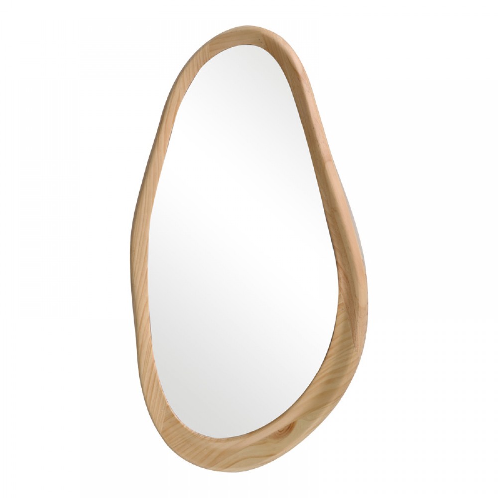 Καθρέπτης Οβάλ Baloa Pakoworld Mdf Σε Φυσική Απόχρωση 44X4X80Εκ