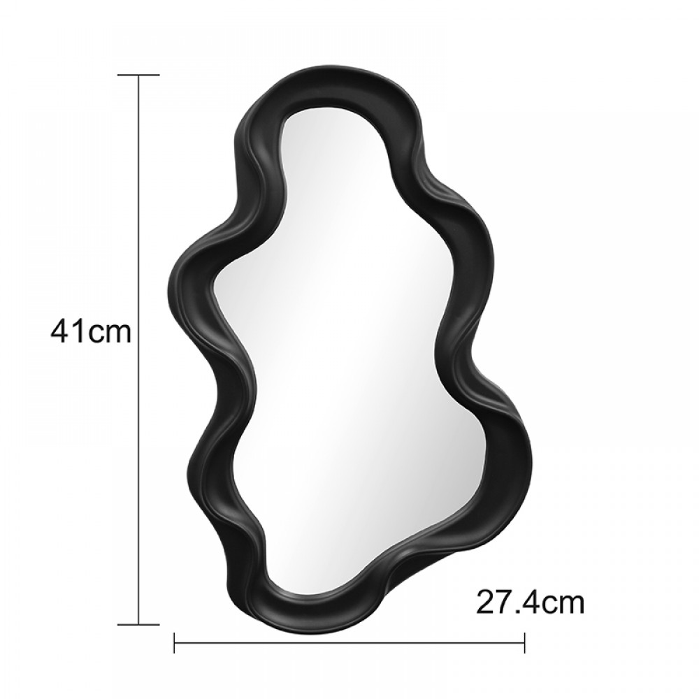 Καθρέπτης Liquid Pakoworld Pp Σε Μαύρη Απόχρωση 26X2.7X39Εκ