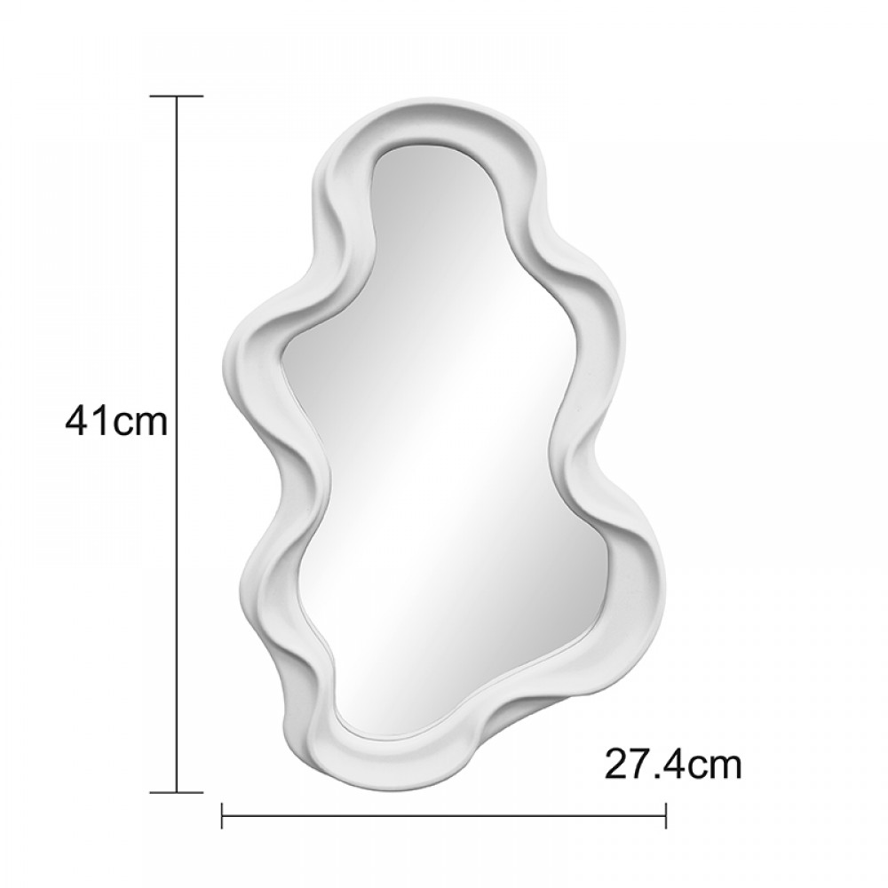 Καθρέπτης Liquid Pakoworld Pp Σε Λευκή Απόχρωση 26X2.7X39Εκ