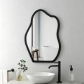 Καθρέπτης Evanthia Pakoworld Μαύρο Mdf 36X1.2X56 Εκ