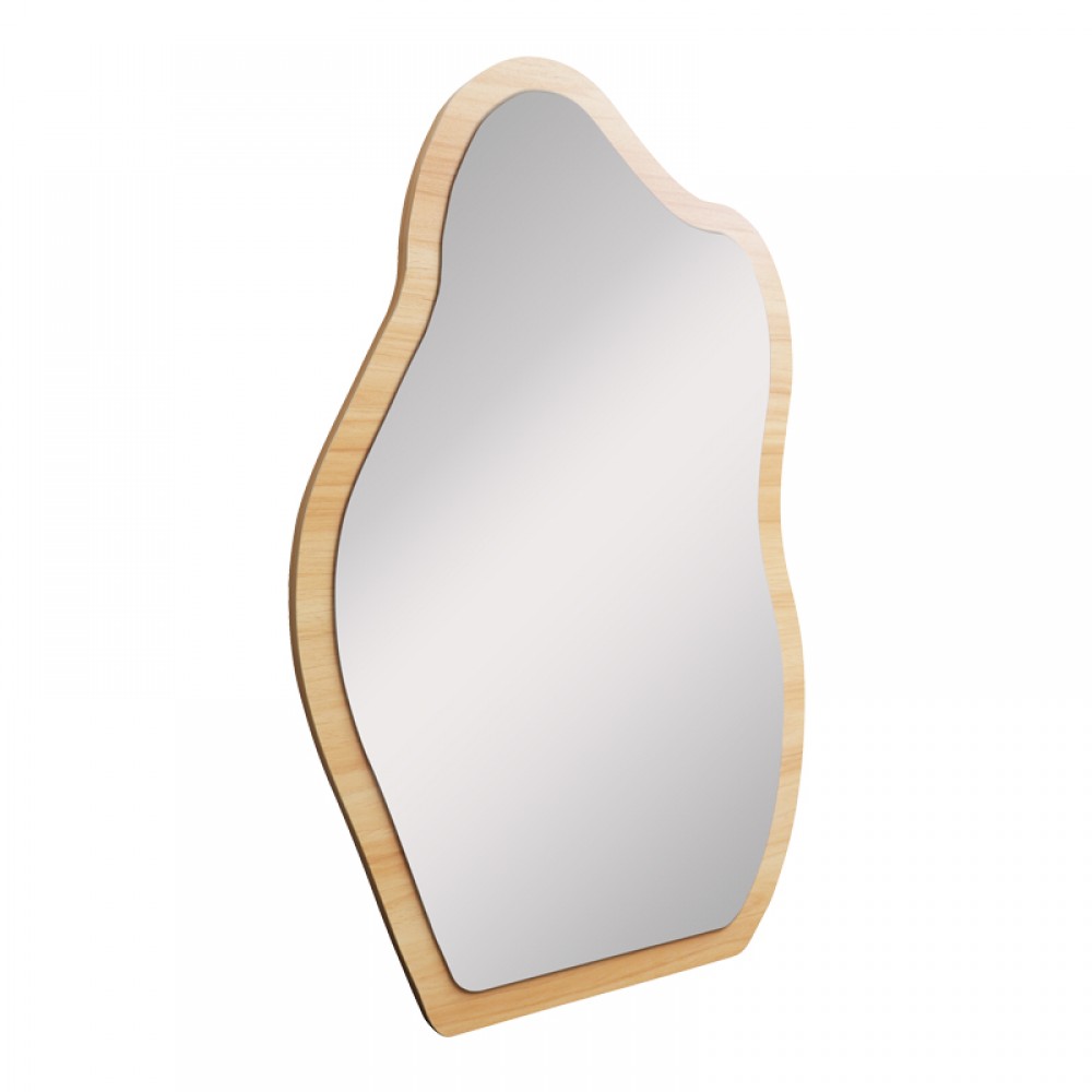 Καθρέπτης Evanthia Pakoworld Mdf Σε Φυσική Απόχρωση 36X1.2X56 Εκ