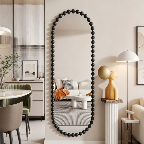 Καθρέπτης Myrtus Pakoworld Μαύρο Μέταλλο 40X2,5X160 Εκ
