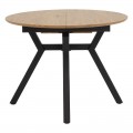 Tραπέζι Frances Pakoworld Επεκτεινόμενο Mdf Sonoma-Μαύρο 100-140X100X75Εκ