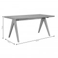 Τραπέζι Winslow Pakoworld Ξύλο Rubberwood Ανοικτό Καρυδί 160X85X75Εκ