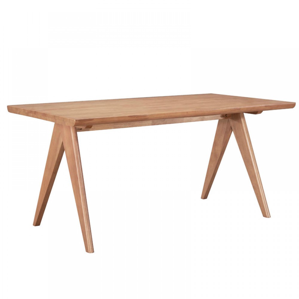 Τραπέζι Winslow Pakoworld Ξύλο Rubberwood Σε Ανοιχτό Καρυδί Χρώμα 180X85X75Εκ