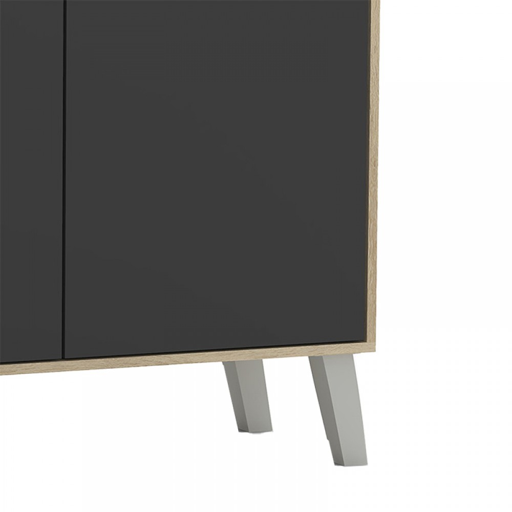 Μπουφές Billie Pakoworld Sonoma-Γκρι 149X40X77Εκ