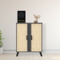 Παπουτσοθήκη-Ντουλάπι Shoby Pakoworld Sonoma-Ανθρακί 70.5X30X91Εκ