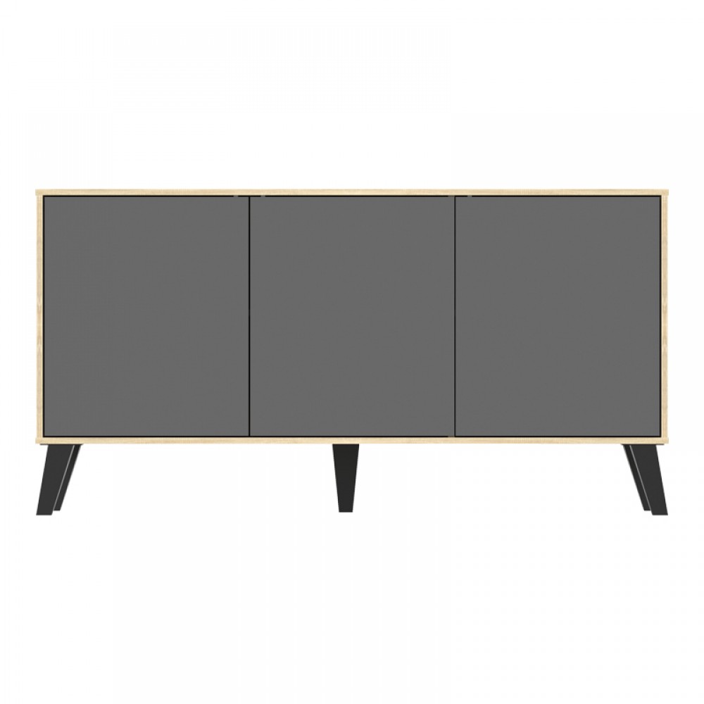 Μπουφές Billie Pakoworld Sonoma-Ανθρακί149X40X77Εκ