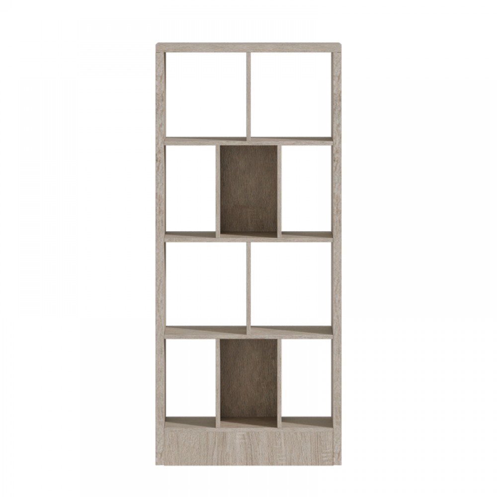 Βιβλιοθήκη Dividre Pakoworld Sonoma Oak Μελαμίνης 80X30X181Εκ