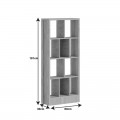 Βιβλιοθήκη Dividre Pakoworld Sonoma Oak Μελαμίνης 80X30X181Εκ