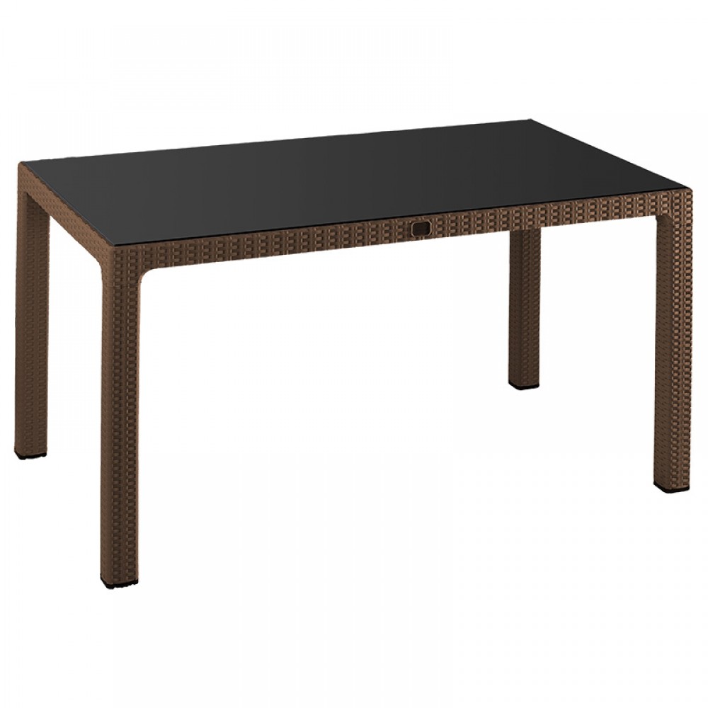 Τραπέζι Explore Pakoworld Με Uv Protection Pp Καφέ 150X90X73.5Εκ