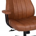 Καρέκλα Γραφείου Διευθυντή Philareti Pakoworld Καφέ Pu 74X71,5X108-118Εκ
