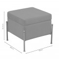 Σκαμπό-Μπαούλο Panton Pakoworld Φυστικί-Χρυσό 40X40X36.5Εκ