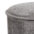 Σκαμπό-Μπαούλο Trebia Pakoworld Γκρι Ύφασμα 76X38X38Εκ