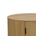 Τραπέζι Σαλονιού Scandi Pakoworld Mdf Σε Φυσική Απόχρωση Φ80X35.5Εκ
