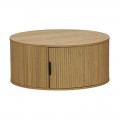 Τραπέζι Σαλονιού Scandi Pakoworld Mdf Σε Φυσική Απόχρωση Φ80X35.5Εκ