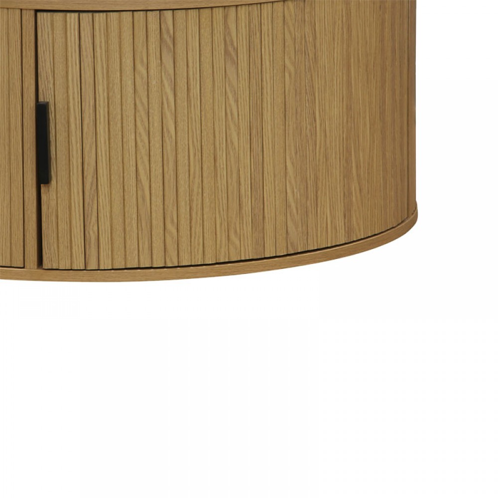 Τραπέζι Σαλονιού Scandi Pakoworld Mdf Σε Φυσική Απόχρωση Φ80X35.5Εκ