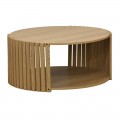 Τραπέζι Σαλονιού Heavenly Pakoworld Mdf Φυσικό Φ83X38Εκ