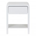 Κομοδίνο Zeplen Pakoworld Mdf Σε Λευκή Απόχρωση 40X30X53Εκ