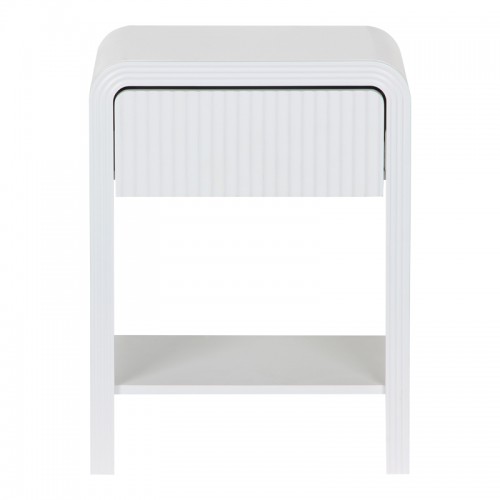 Κομοδίνο Zeplen Pakoworld Mdf Σε Λευκή Απόχρωση 40X30X53Εκ