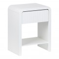 Κομοδίνο Zeplen Pakoworld Mdf Σε Λευκή Απόχρωση 40X30X53Εκ