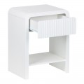 Κομοδίνο Zeplen Pakoworld Mdf Σε Λευκή Απόχρωση 40X30X53Εκ