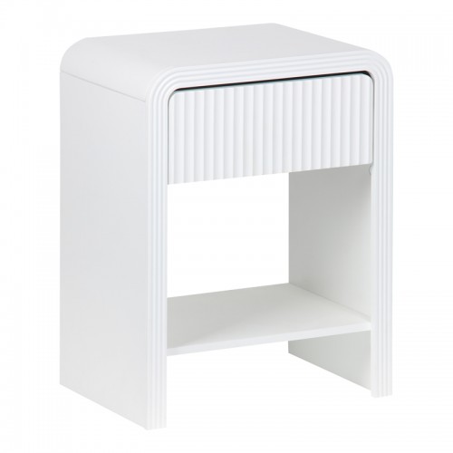 Κομοδίνο Zeplen Pakoworld Mdf Σε Λευκή Απόχρωση 40X30X53Εκ
