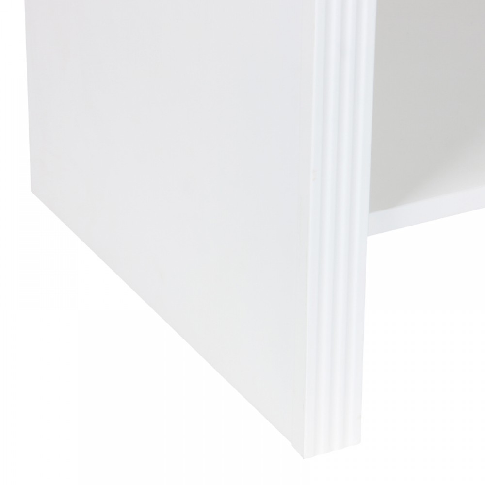 Κομοδίνο Zeplen Pakoworld Mdf Σε Λευκή Απόχρωση 40X30X53Εκ