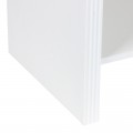 Κομοδίνο Zeplen Pakoworld Mdf Σε Λευκή Απόχρωση 40X30X53Εκ