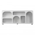 Μπουφές Emersi Pakoworld Με Ράφια Mdf Σε Λευκή Απόχρωση 164X34X76Εκ