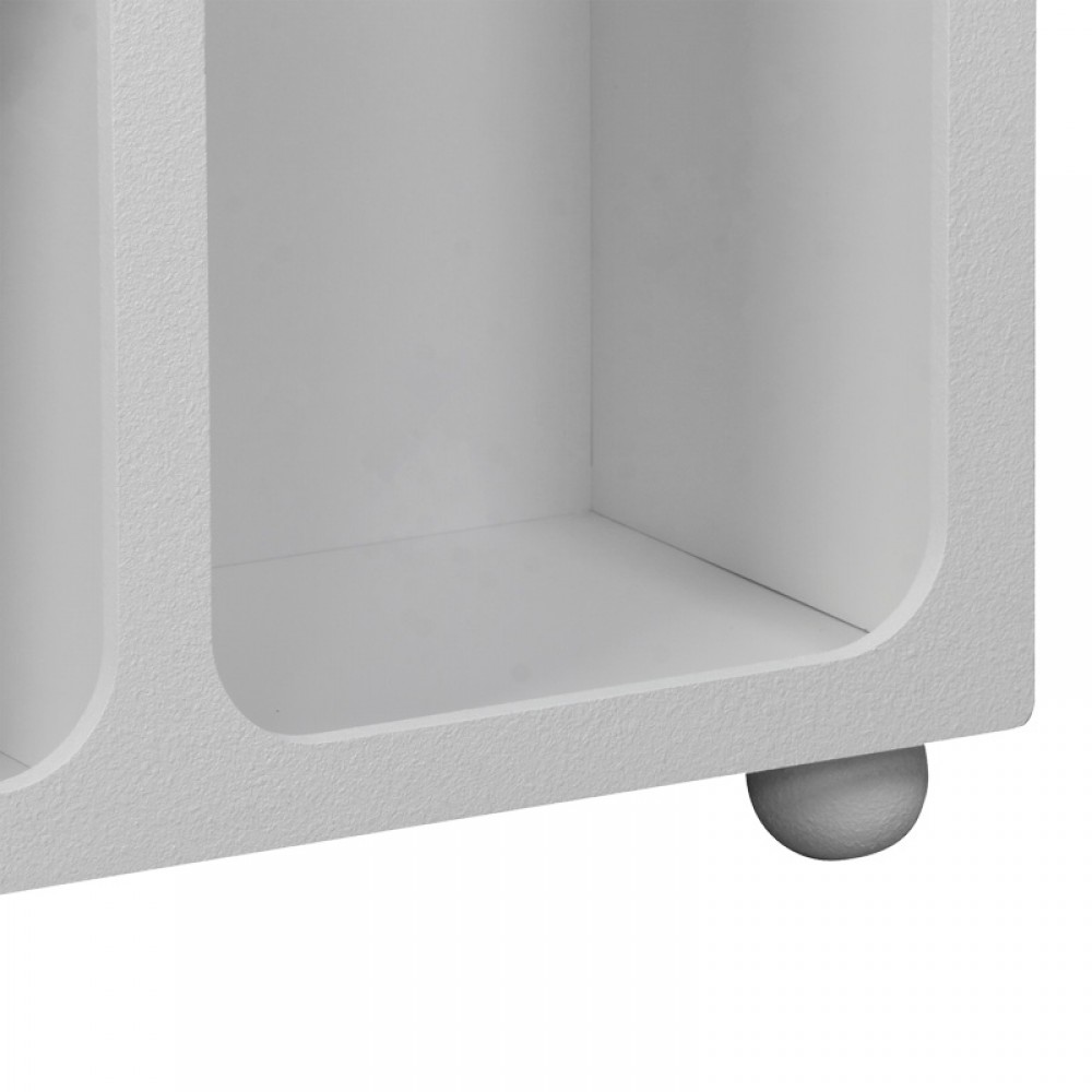 Μπουφές Emersi Pakoworld Με Ράφια Mdf Σε Λευκή Απόχρωση 164X34X76Εκ