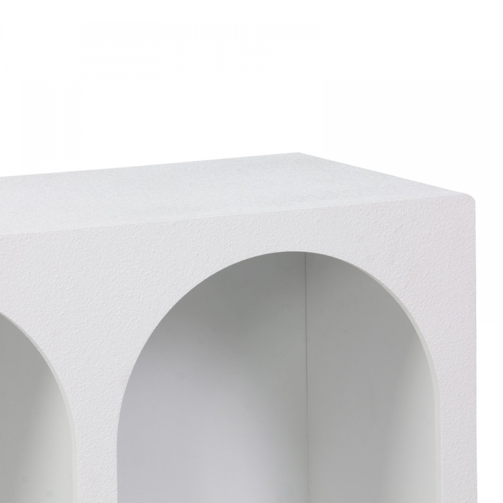 Μπουφές Emersi Pakoworld Με Ράφια Mdf Σε Λευκή Απόχρωση 120X35X76Εκ