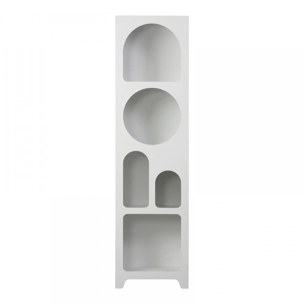 Βιβλιοθήκη Emersi Pakoworld Mdf Σε Λευκή Απόχρωση 48X35X180Εκ