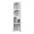 Βιβλιοθήκη Emersi Pakoworld Mdf Σε Λευκή Απόχρωση 48X35X180Εκ