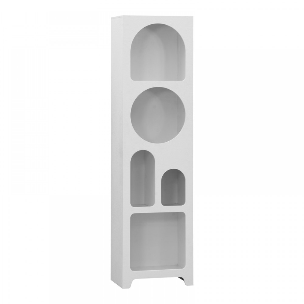 Βιβλιοθήκη Emersi Pakoworld Mdf Σε Λευκή Απόχρωση 48X35X180Εκ