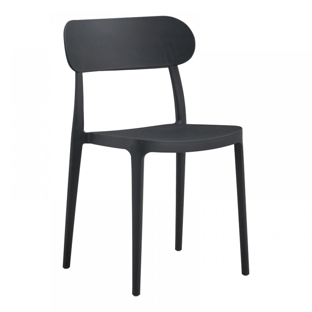 Καρέκλα Amvroan Στοιβαζόμενη Pakoworld Με Uv Protection Ανθρακί Pp 51X49X79.5Εκ
