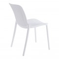Καρέκλα Teragi Στοιβαζόμενη Pakoworld Pp Με Uv Protection Λευκή 58X43.5X82Εκ