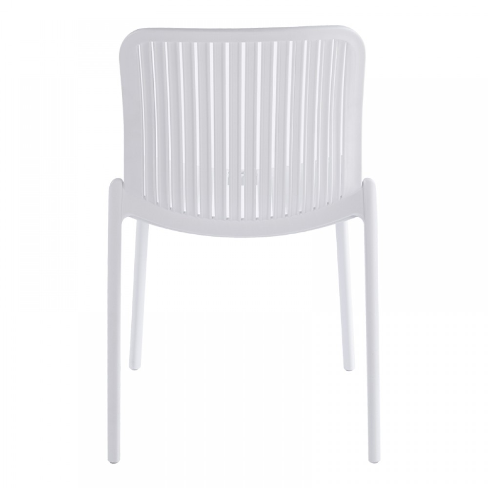 Καρέκλα Teragi Στοιβαζόμενη Pakoworld Pp Με Uv Protection Λευκή 58X43.5X82Εκ