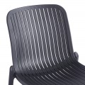 Καρέκλα Teragi Στοιβαζόμενη Pakoworld Pp Με Uv Protection Ανθρακί 58X43.5X82Εκ