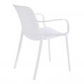 Πολυθρόνα Teragi Στοιβαζόμενη Pakoworld Pp Με Uv Protection Λευκή 59X57X82Εκ