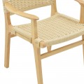 Πολυθρόνα Julien Pakoworld Rubber Wood Και Σχοινί Σε Φυσική Απόχρωση 62X60X85Εκ