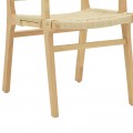 Πολυθρόνα Julien Pakoworld Rubber Wood Και Σχοινί Σε Φυσική Απόχρωση 62X60X85Εκ