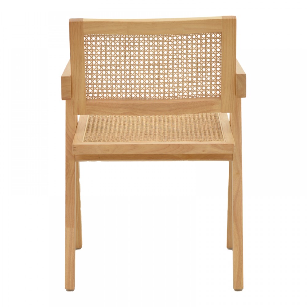 Πολυθρόνα Winslow Pakoworld Φυσικό Rubberwood 52X59X79Εκ