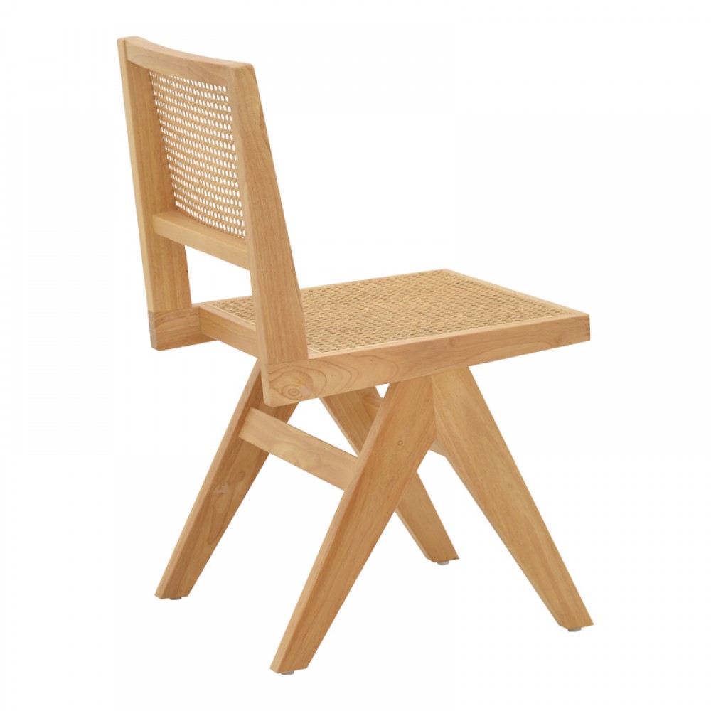 Καρέκλα Winslow Pakoworld Φυσικό Rubberwood 45X56X82Εκ