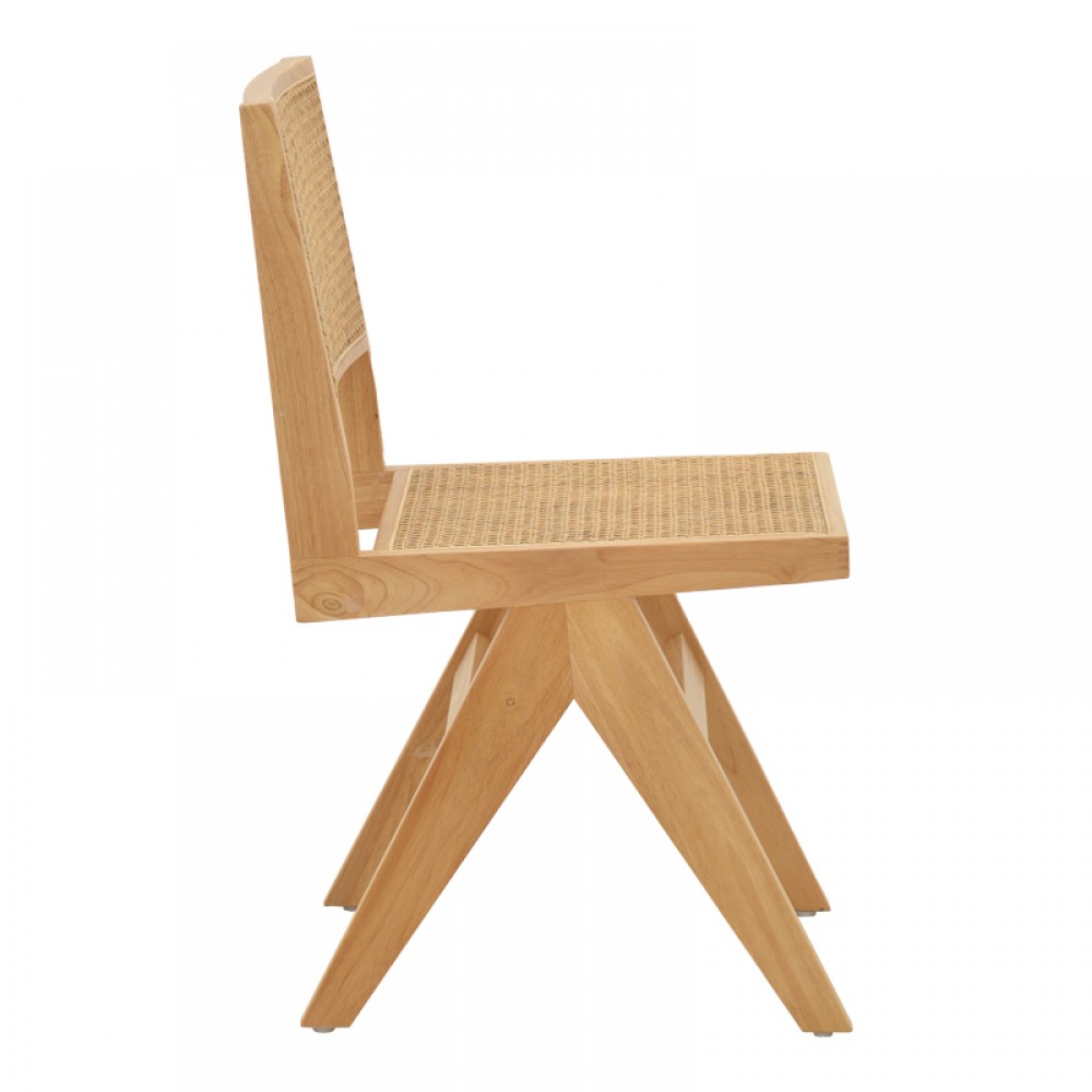 Καρέκλα Winslow Pakoworld Φυσικό Rubberwood 45X56X82Εκ